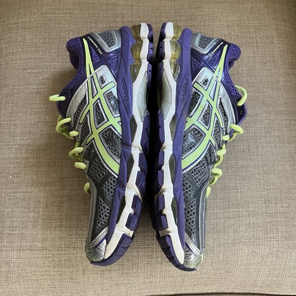 Asics Gel Kayano 21 Womens Size 11 Running Shoes Purple Green Silver T4H7N - Picture 4 of 11
